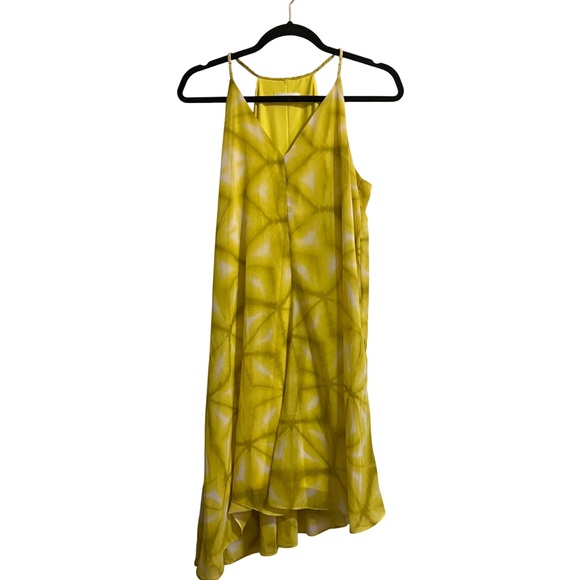 Calvin Klein Citron Braided Strap Racerback Chiffon Trapeze Dress Size 6 - Picture 1 of 5